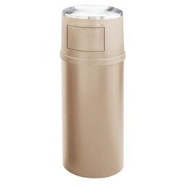 Abfallbehälter mit Ascher Kunststoff selbstschließende Klappe beige Standmodell  Ø 394 mm  H 965 mm Produktbild