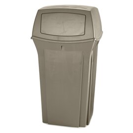 Abfallbehälter RANGER 132,5 ltr Kunststoff beige 2 Einwurfklappen  L 546 mm  B 546 mm  H 1041 mm Produktbild