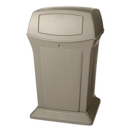 Abfallbehälter RANGER 170 ltr Kunststoff beige 2 Einwurfklappen  L 630 mm  B 630 mm  H 1054 mm Produktbild