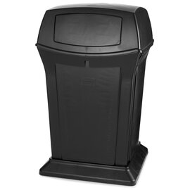 Abfallbehälter RANGER 170,3 ltr Kunststoff schwarz 2 Einwurfklappen  L 630 mm  B 630 mm  H 1054 mm Produktbild