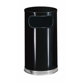 Abfallbehälter DESIGNER LINE 45 ltr Stahl schwarz Einwurföffnung vorne Ø 381 mm  H 712 mm Produktbild