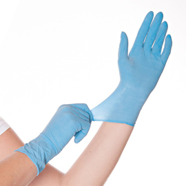 Latex-Handschuhe SKIN S blau leicht gepudert 240 mm Produktbild