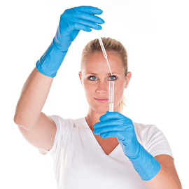 Chemikalienschutzhandschuhe SUPER HIGH RISK M Nitril blau puderfrei Produktbild