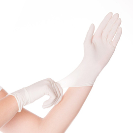 Latex-Handschuhe SENSE M Latex weiß puderfrei Produktbild