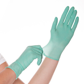 Latex-Handschuhe ALOE VERA L grün puderfrei 240 mm Produktbild
