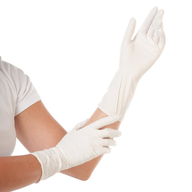 Nitril-Handschuhe M weiß SAFE LONG • puderfrei Produktbild