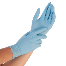 Nitril-Handschuhe M blau SAFE PREMIUM • puderfrei Einweg Produktbild