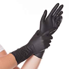 Nitril-Handschuhe S schwarz SAFE LONG • puderfrei Produktbild