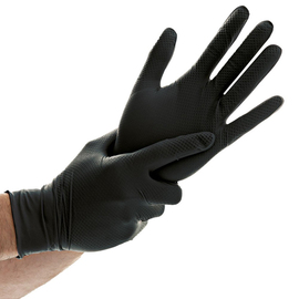 Nitril-Handschuhe S schwarz HYGOSTAR POWER GRIP puderfrei Produktbild