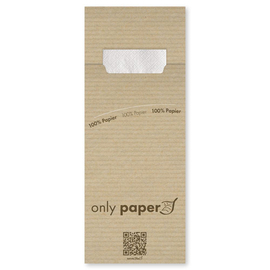 Bestecktasche Einweg | NATURE Star Only Paper | Papier | 200 mm x 85 mm Produktbild