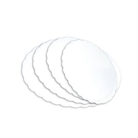 Plattenpapier weiß oval 40 g/m²  L 240 mm  B 160 mm Produktbild
