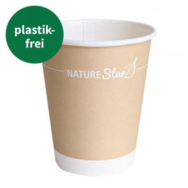 Kaffeebecher Einweg 100 ml NATURE Star Only Paper | Pappe Produktbild