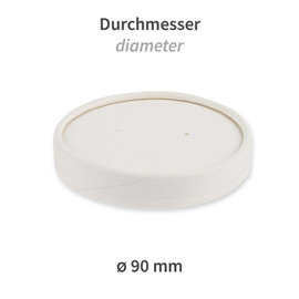 Bio Deckel Only Paper für Suppenbecher | Pappe Ø 90 mm Produktbild