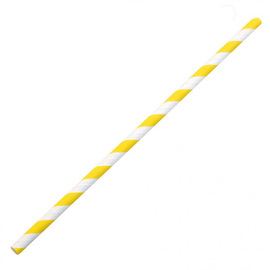 Papier-Trinkhalm CLASSIC NATURE Star FSC®-Papier gelb-weiß • gestreift Produktbild