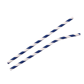 Papier-Trinkhalm FLEX NATURE Star Papier Knickhalm dunkelblau-weiß • gepunktet Produktbild