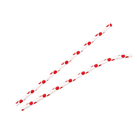 Papier-Trinkhalm FLEX NATURE Star FSC®-Papier Knickhalm rot-weiß • gepunktet Produktbild