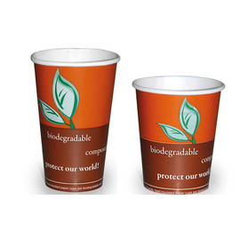 Bio-Becher Einweg 10 cl Pappe 1-wandig 100% kompostierbar Produktbild