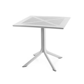 Tisch OHIO weiß Lochmuster-Struktur  L 800 mm  x 800 mm Produktbild