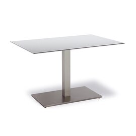 Tisch Turin, rechteckig, 120 x 80 cm, Edelstahl-Look/grau Produktbild