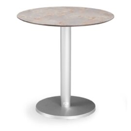 Tisch Turin, rund,  Ø 80 cm, Edelstahl-Look/antik Produktbild