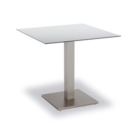 Tisch Turin, quadratisch, 80 x 80 cm, Edelstahl-Look/grau Produktbild