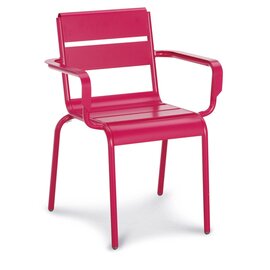 Stapelsessel Naomi, Aluminium, wetterbeständig, Farbe: pink Produktbild
