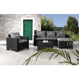 Lounge Gruppe KENIA  • Couch | Sessel | Tisch | Hocker  • anthrazit  • graphit Produktbild