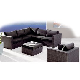 Lounge-Set ARUBA  • 3 Eckelemente | 2 Mittelelemente | 1 Sessel | 1 Tisch  • anthrazit Produktbild