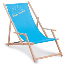 Liegestuhl Happy Sunshine, mit Armlehnen, Farbe: türkis Produktbild
