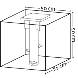 62330000 Universal-Bodenplatte, zum Einbetonieren, verzinkt, Montagefläche ca. 160 x 160 mm, Gesamthöhe ca. 42 cm Produktbild 1 S
