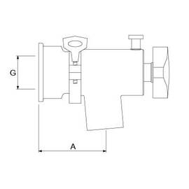 Entleerhahn Kochkessel 2" IG O-Ring dichtend Ausladung 98 mm Edelstahl Produktbild 1 S