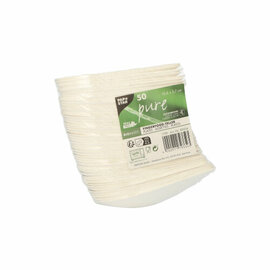 Fingerfood-Teller DROP Zuckerrohr weiß tropfenförmig | 105 mm x 57 mm Produktbild 1 S