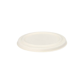 Deckel für Suppenbecher, Zuckerrohr, weiß, Ø 100 mm Produktbild