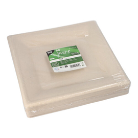 Teller Zuckerrohr natur quadratisch | 260 mm x 260 mm Produktbild 1 S