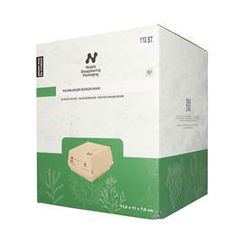 Burgerbox NOTPLA | 115 mm x 110 mm | Einweg Produktbild 1 S