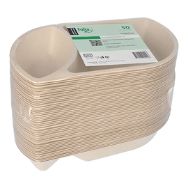 Snacktray Zuckerrohr | 2 Fächer | 224 mm x 124 mm H 36 mm Produktbild 1 S
