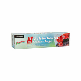 Gefrierbeutel LDPE 1 ltr | 200 mm x 180 mm | 45 my mit Druckverschluss | beschriftbar Produktbild