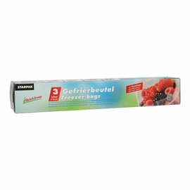 Gefrierbeutel LDPE 3 ltr | 280 mm x 270 mm | 55 my mit Druckverschluss | beschriftbar Produktbild
