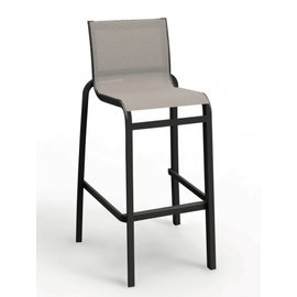 Terrassen-Barstuhl • schwarz | grau stapelbar | Sitzhöhe 795 mm Produktbild
