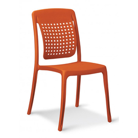 Terrassenstuhl FACTORY • orange stapelbar | Sitzhöhe 465 mm Produktbild
