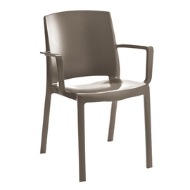 Terrassenstuhl MILTON • taupe stapelbar | Sitzhöhe 450 mm Produktbild