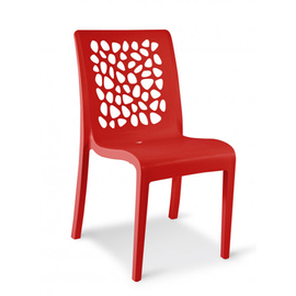 Terrassenstuhl TULIP • rot stapelbar | Sitzhöhe 475 mm Produktbild