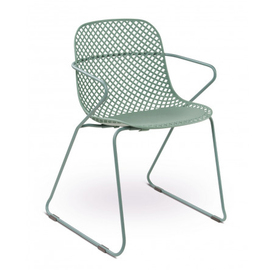 Terrassenstuhl RAMATUELLE 73' grün stapelbar Sitzhöhe 420 mm Produktbild