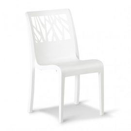 Terrassenstuhl VEGETAL • weiß stapelbar | Sitzhöhe 475 mm Produktbild