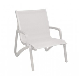 Lounge-Sessel SUNSET SUNSET mit Armlehnen • weiß | beige | 610 mm x 830 mm H 890 mm | Sitzhöhe 380 mm Produktbild
