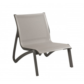 Lounge-Sessel SUNSET • schwarz | grau stapelbar | Sitzhöhe 380 mm Produktbild