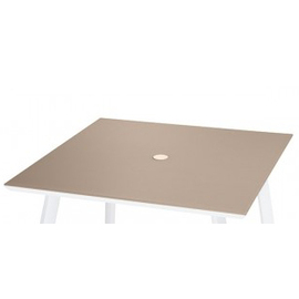 Tischplatte SUNSET quadratisch mit Schirmloch braun L 900 mm B 900 mm Produktbild
