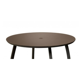 Tischplatte SUNSET rund mit Schirmloch braun Ø 1200 mm Produktbild