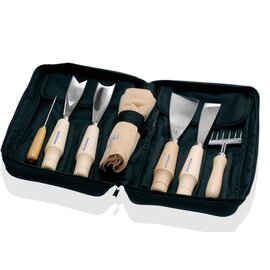 Eismeißel-Set 6 Eismeißel Stahl Holzgriff Produktbild