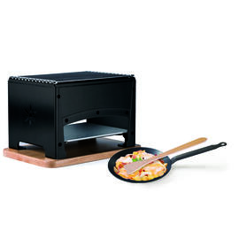 Tisch-Barbecuegrill Holzkohle Warmhaltefach  L 330 mm  x 215 mm  H 218 mm Produktbild